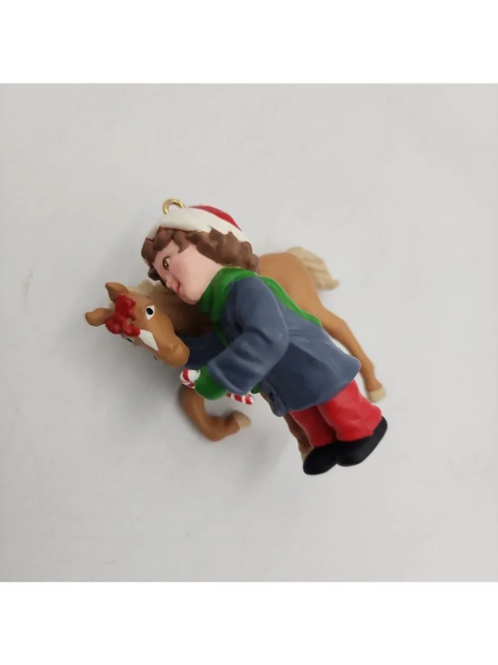 Vintage 1991 Hallmark Keepsake Christmas Ornament “Sweet Talk”Little Girl &Pony
